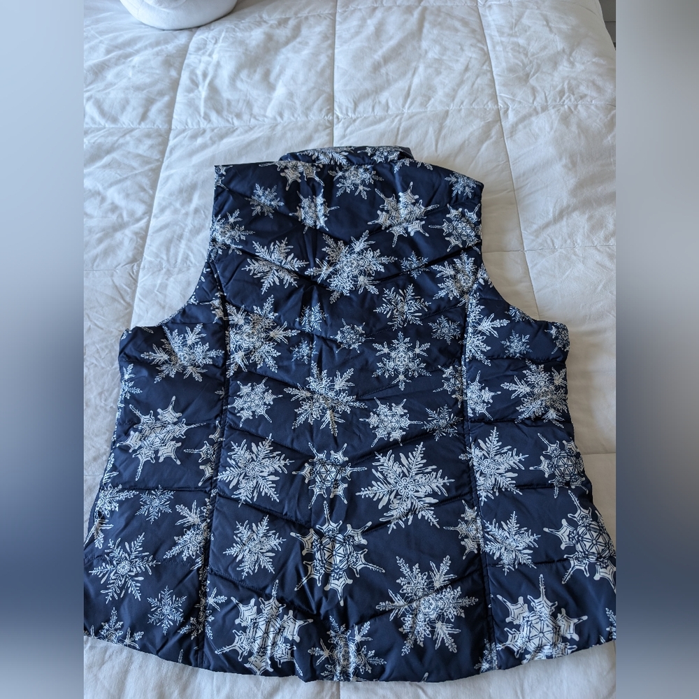 Lands'end Puffy Vest size XL Navy Blue - Picture 5 of 9